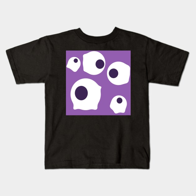 Purple and white Kids T-Shirt by TiiaVissak